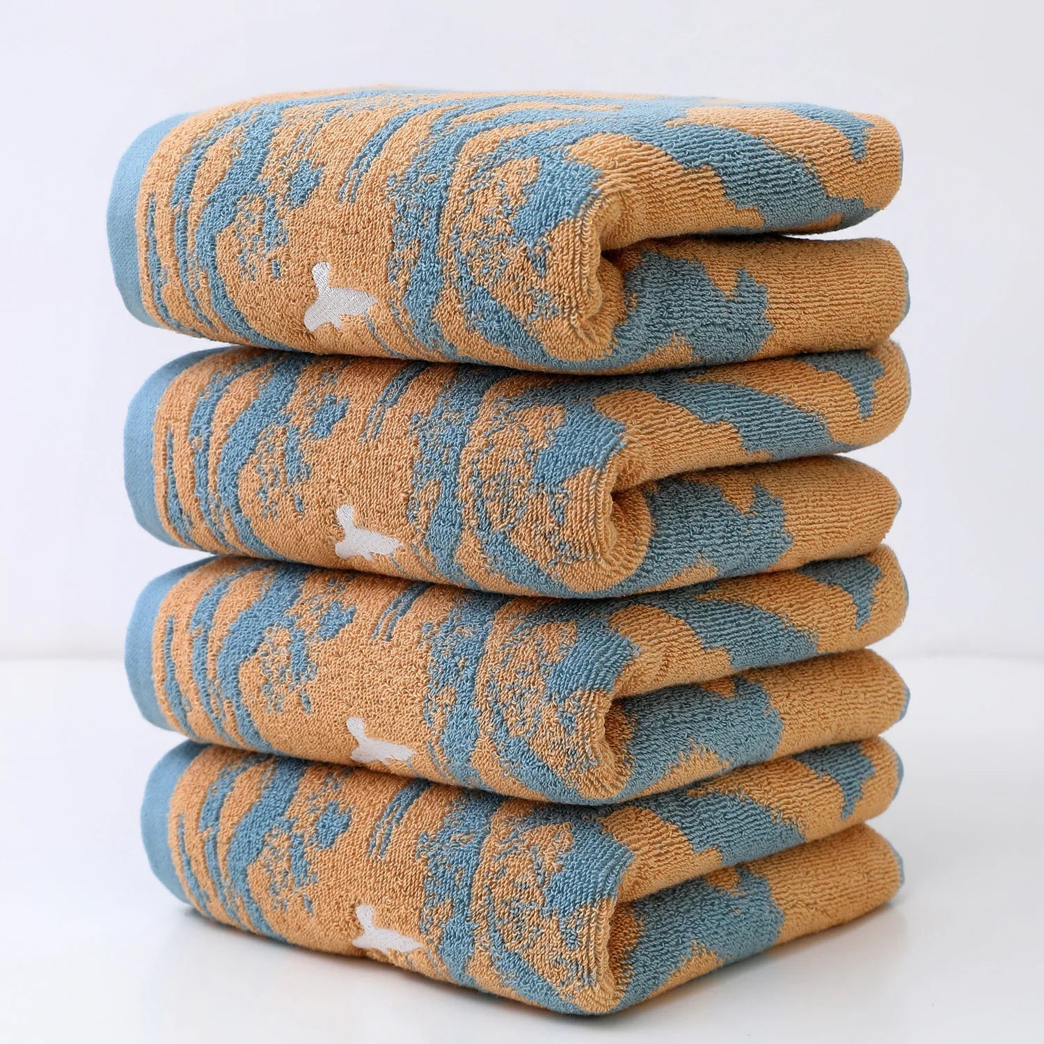 Ensemble de 4 serviettes teintes 3