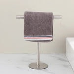 Porte-serviettes acier inox en forme de T - Vignette | Serviettes de bain 