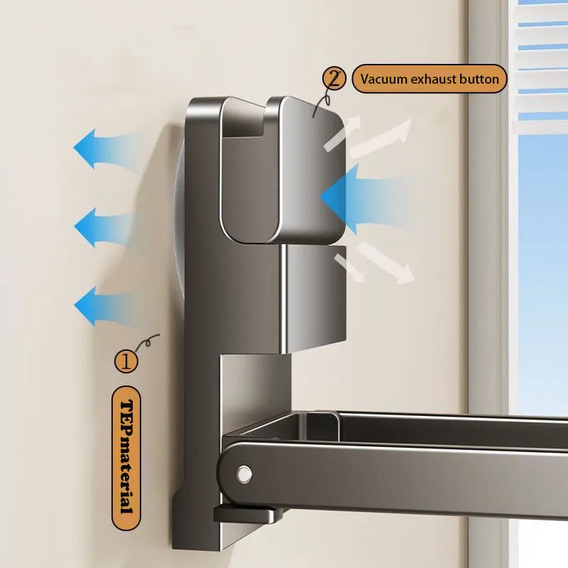 Porte serviette acier rabattable 4