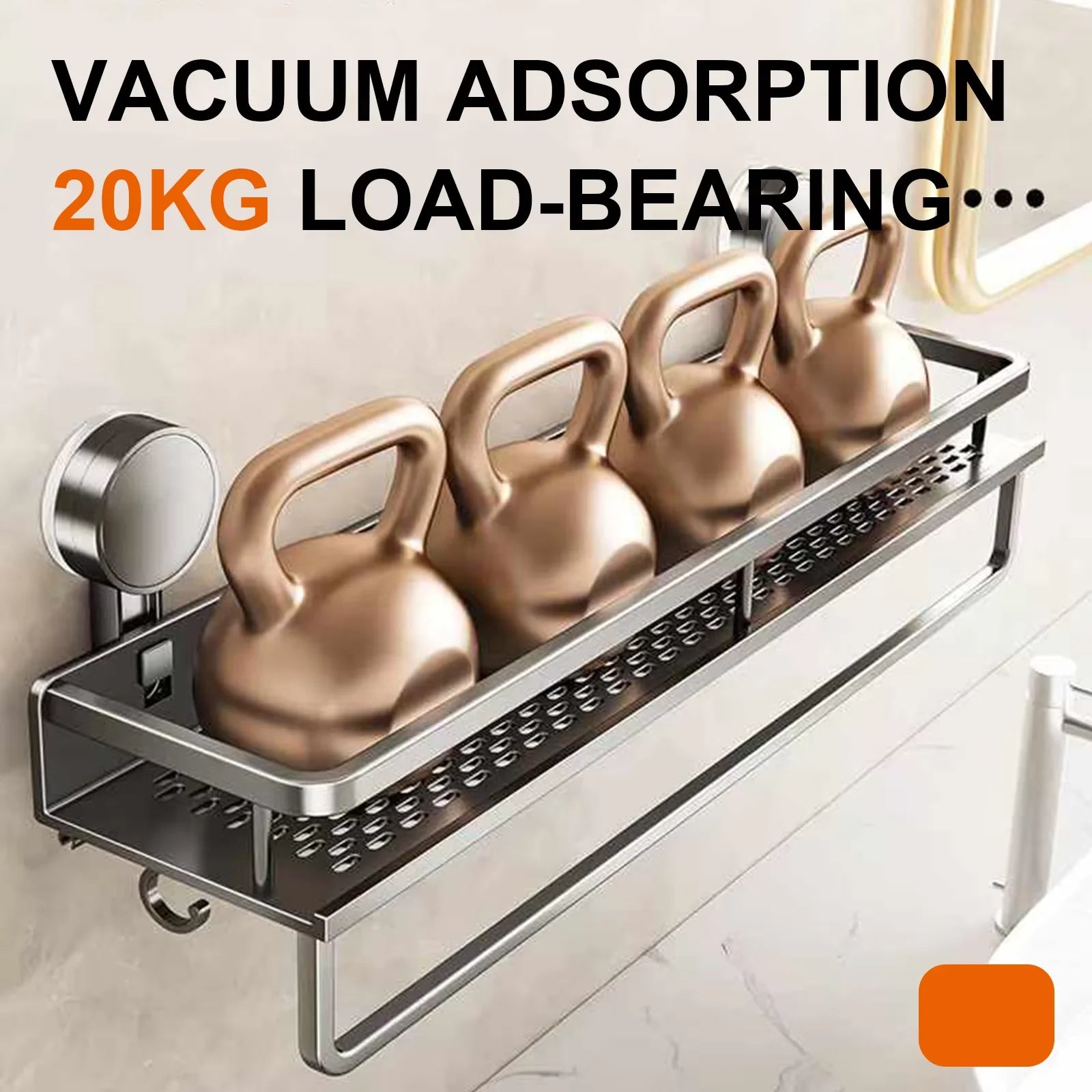 Porte serviette aluminium à étagère 2