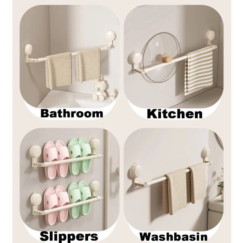 Porte serviette rétractable à ventouse 6