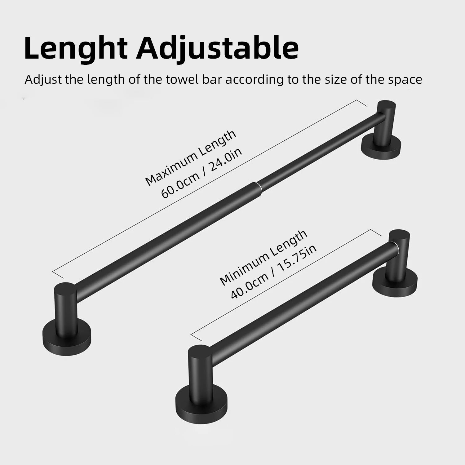 Porte serviettes réglable inox 2