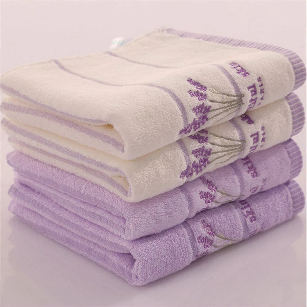 Serviette de Bain Brodé Lavande 4