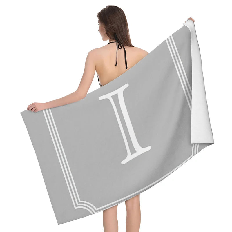 Serviette de bain alphabet I
