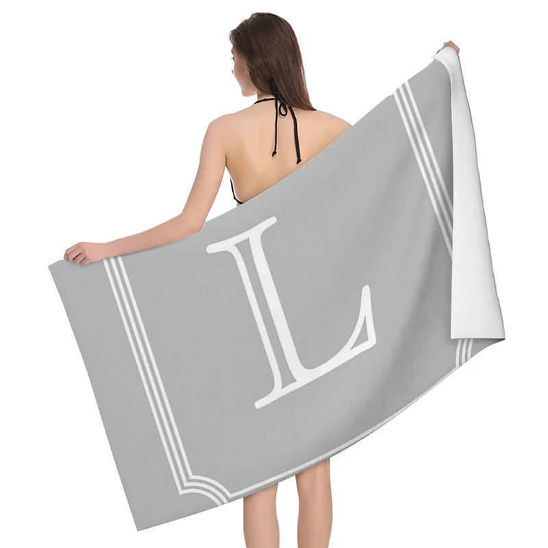 Serviette de bain alphabet L