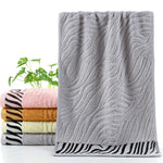 Serviette de bain bambou à rayures - Vignette | Serviettes de bain 