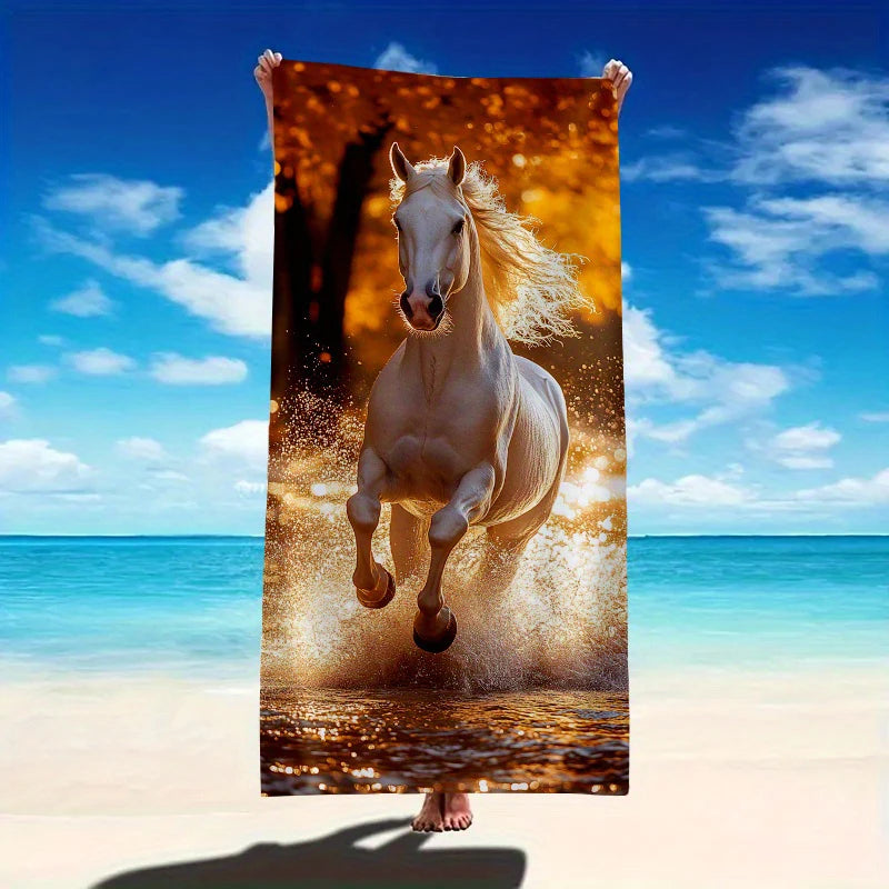 Serviette de bain cheval