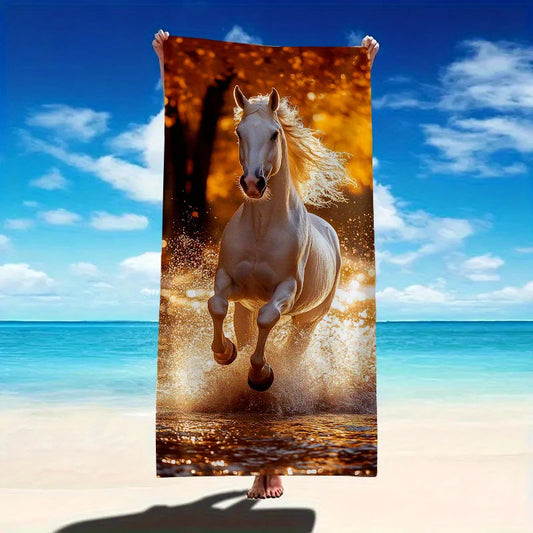 Serviette de bain cheval