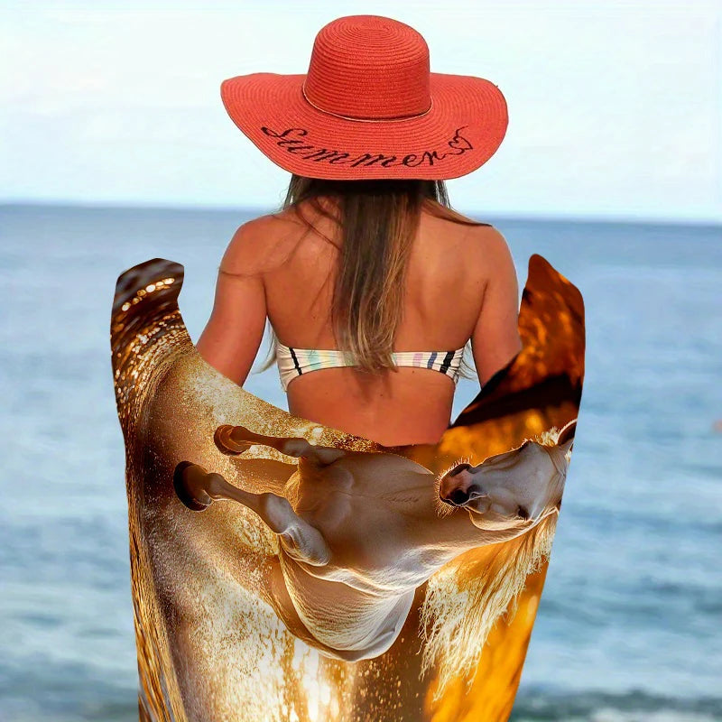 Serviette de bain cheval 4