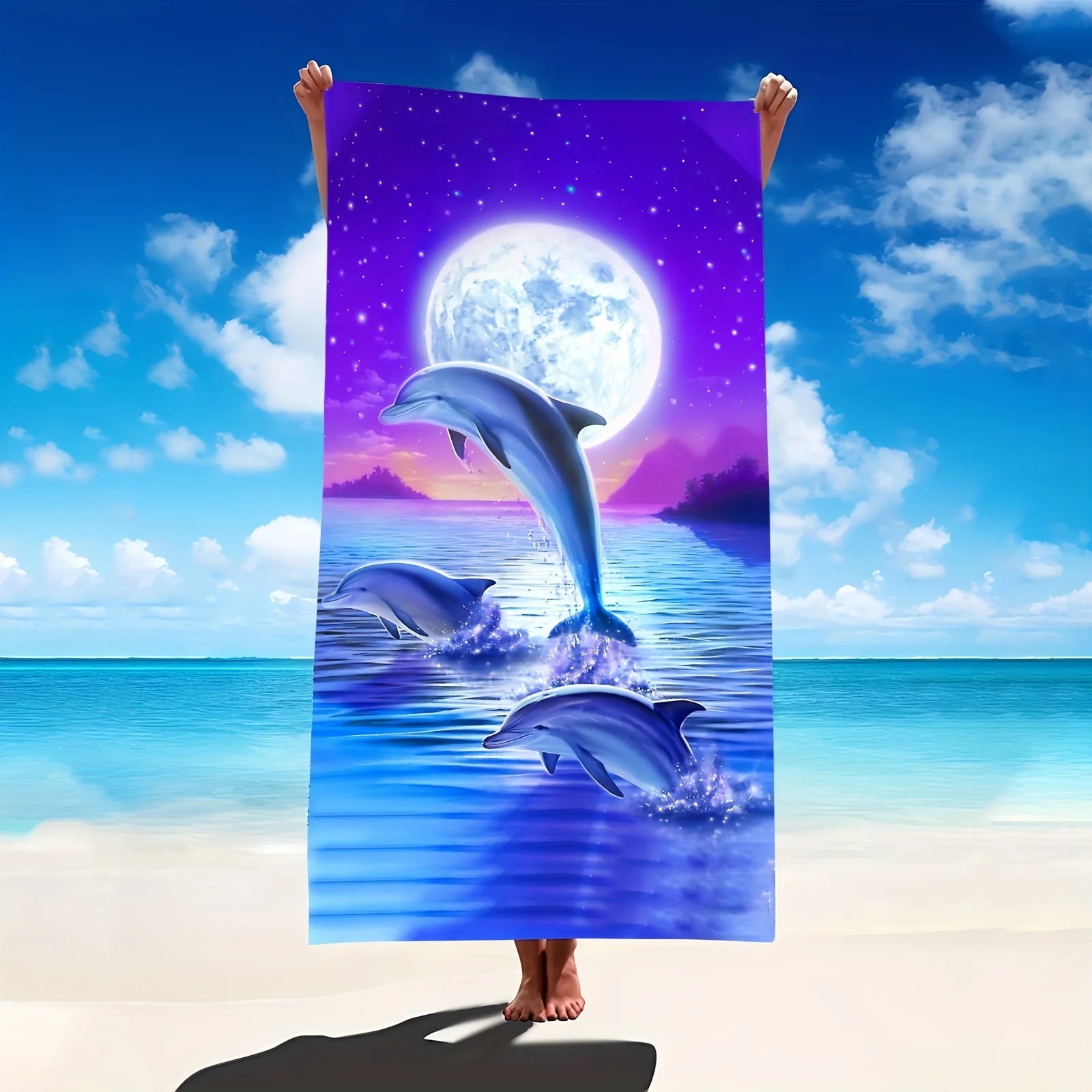 Serviette de bain dauphin 12