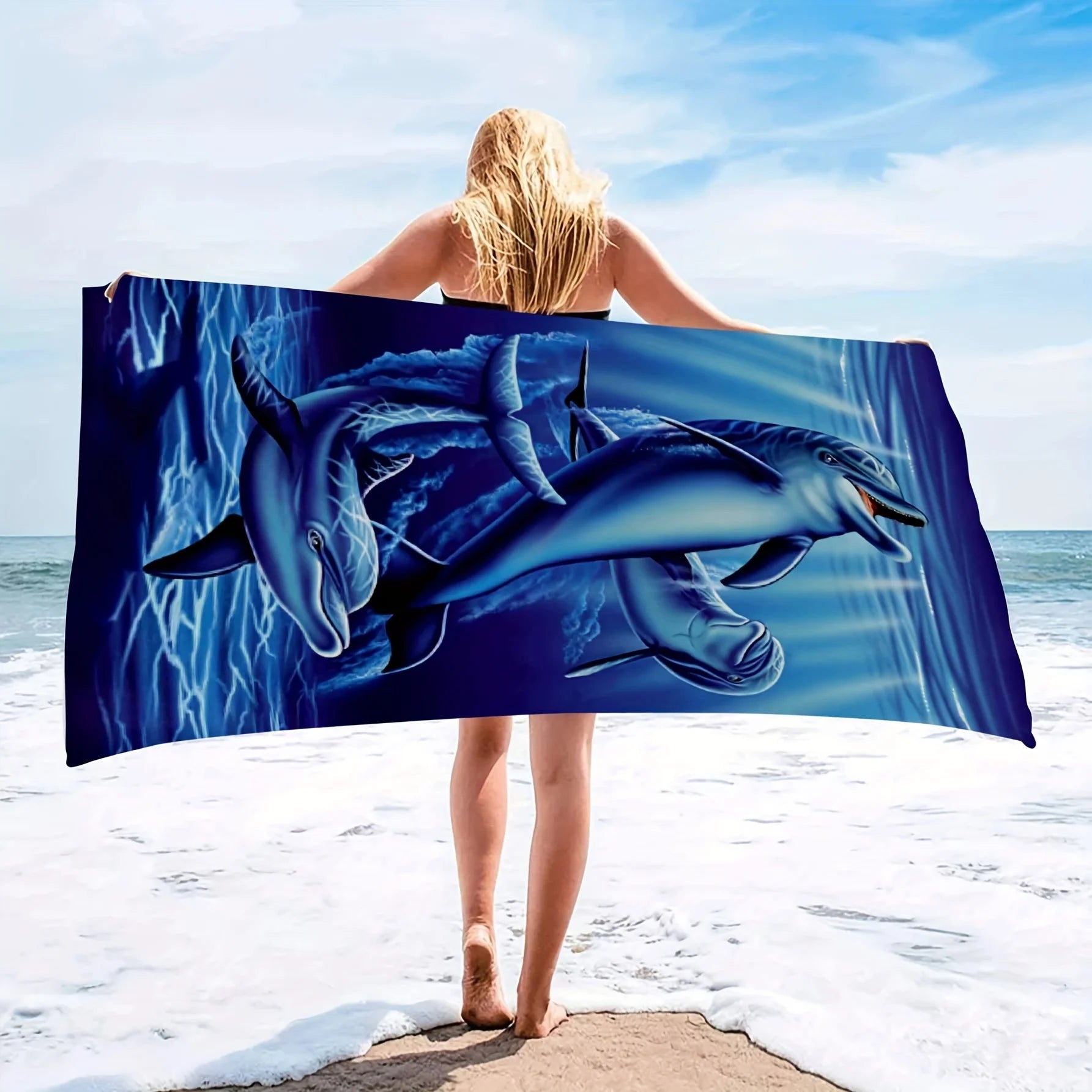 Serviette de bain dauphin 3