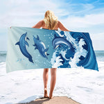 Serviette de bain dauphin - Vignette | Serviettes de bain 