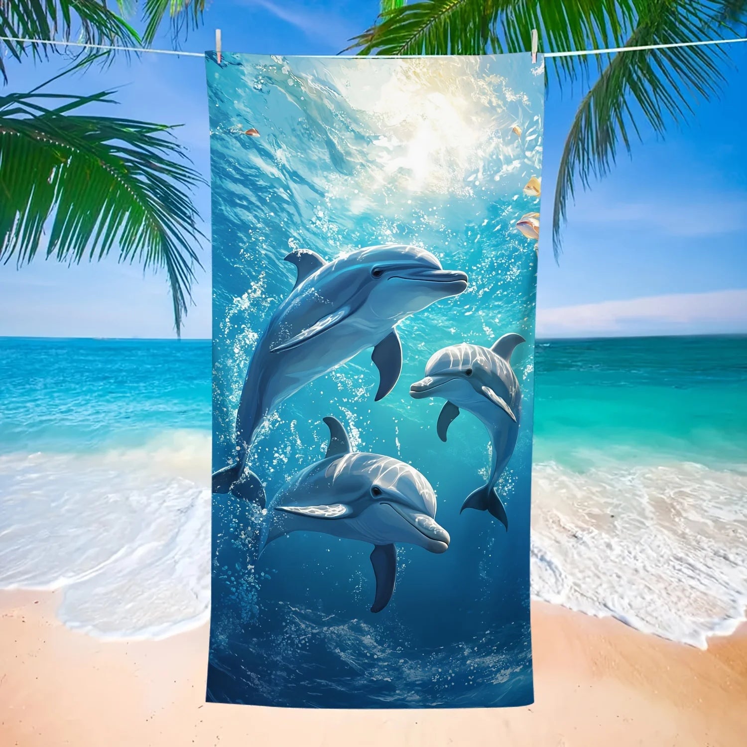 Serviette de bain dauphin 9