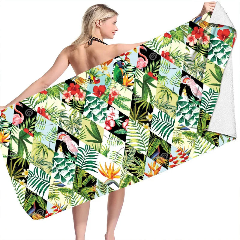 Serviette de bain flamand rose 4