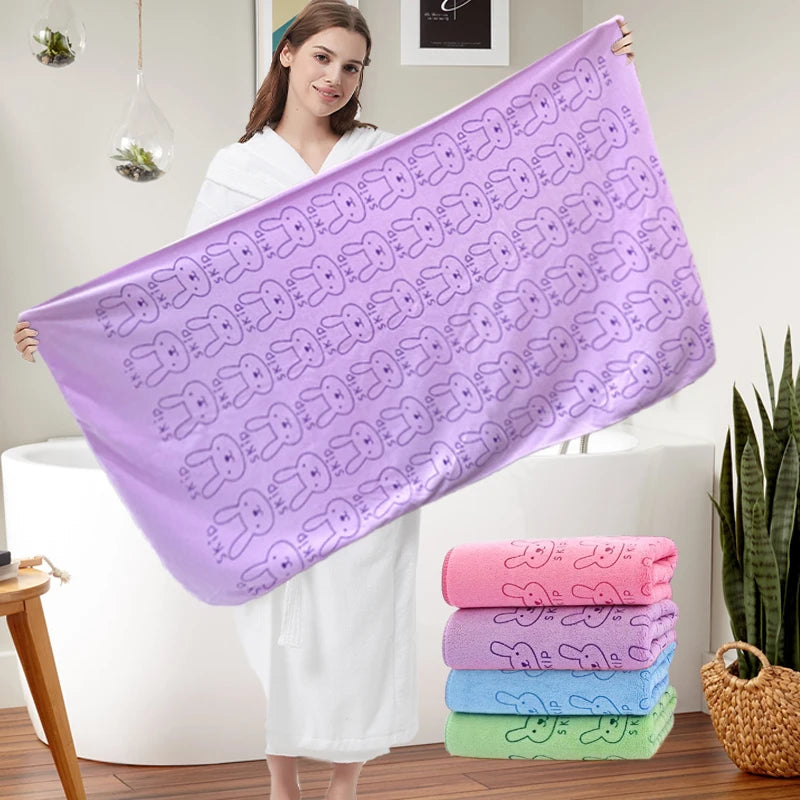 Serviette de bain lapin mignon