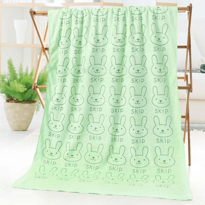Serviette de bain lapin mignon 10
