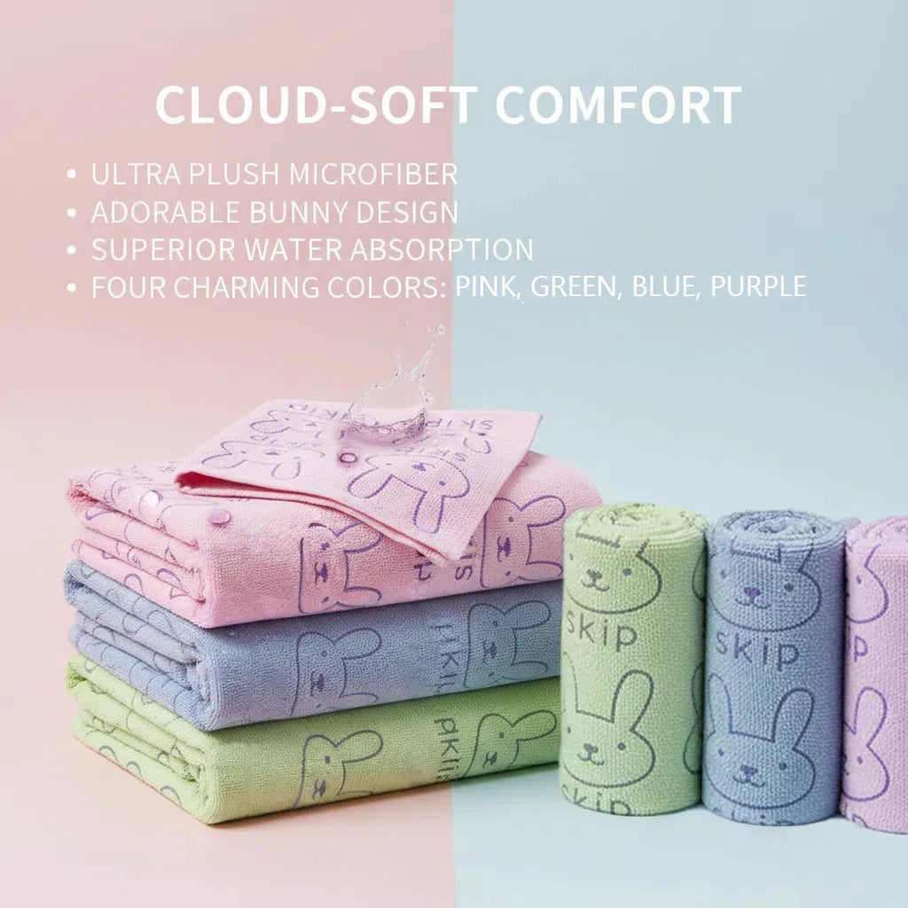 Serviette de bain lapin mignon 3
