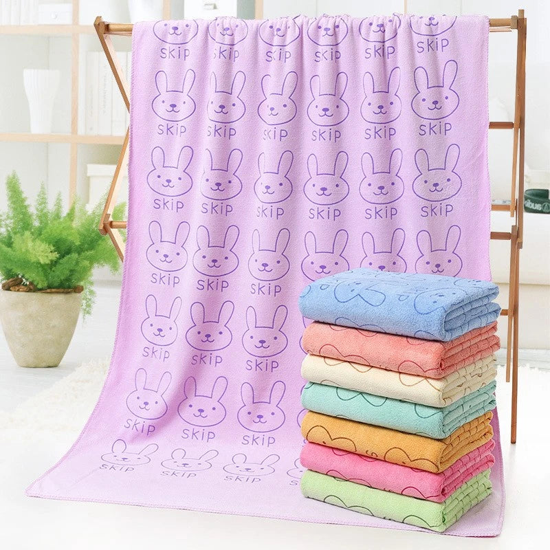 Serviette de bain lapin mignon 5