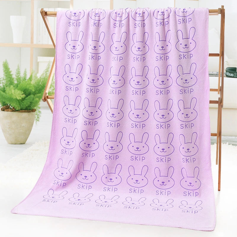 Serviette de bain lapin mignon 9