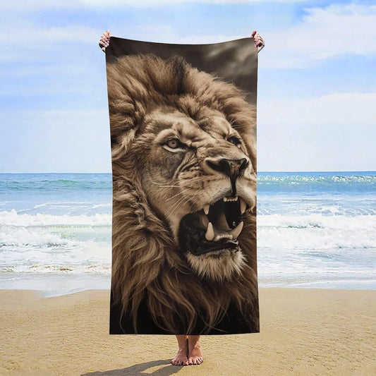 Serviette de bain lion