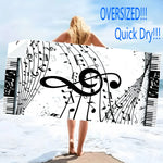 Serviette de bain musique - Vignette | Serviettes de bain 