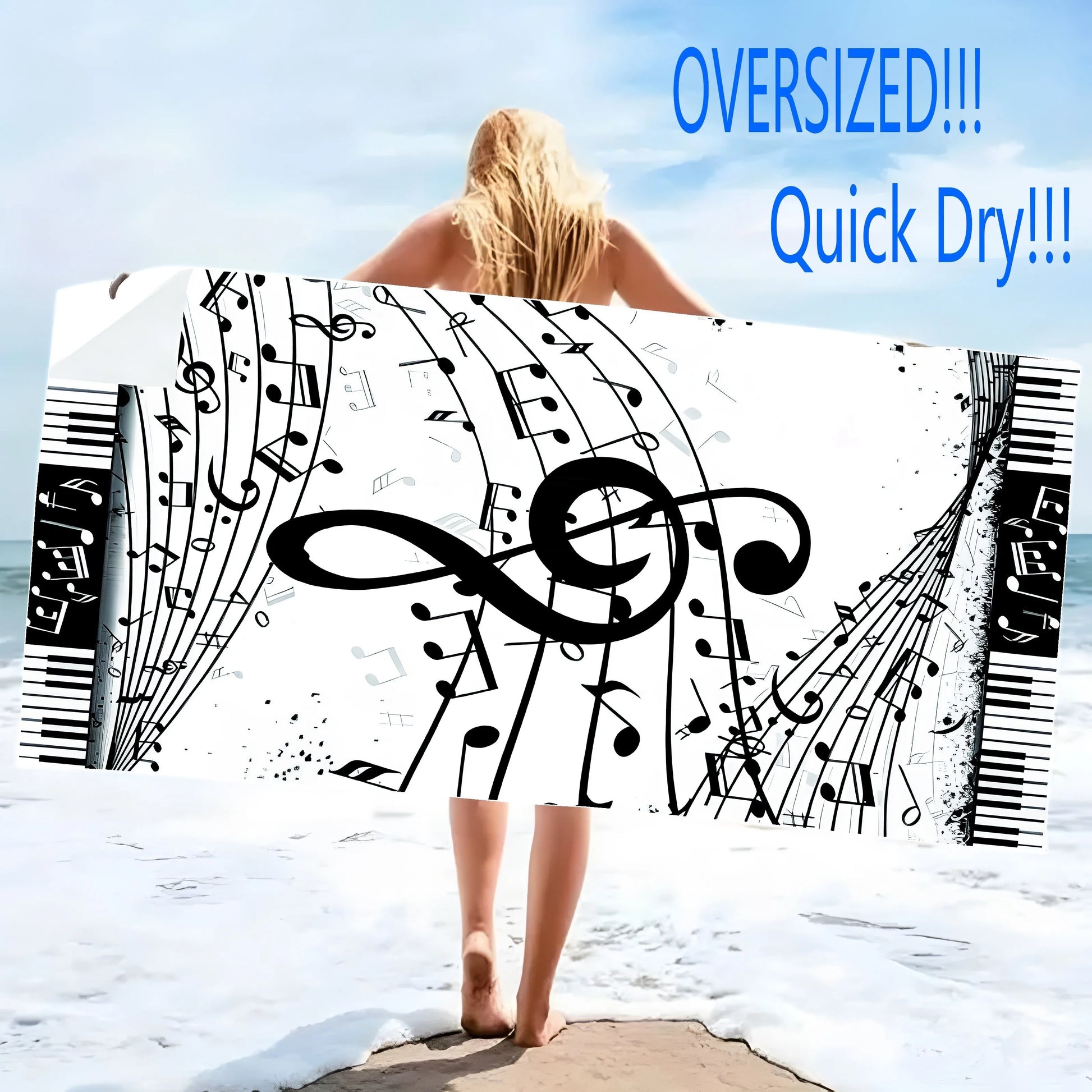 Serviette de bain musique 2