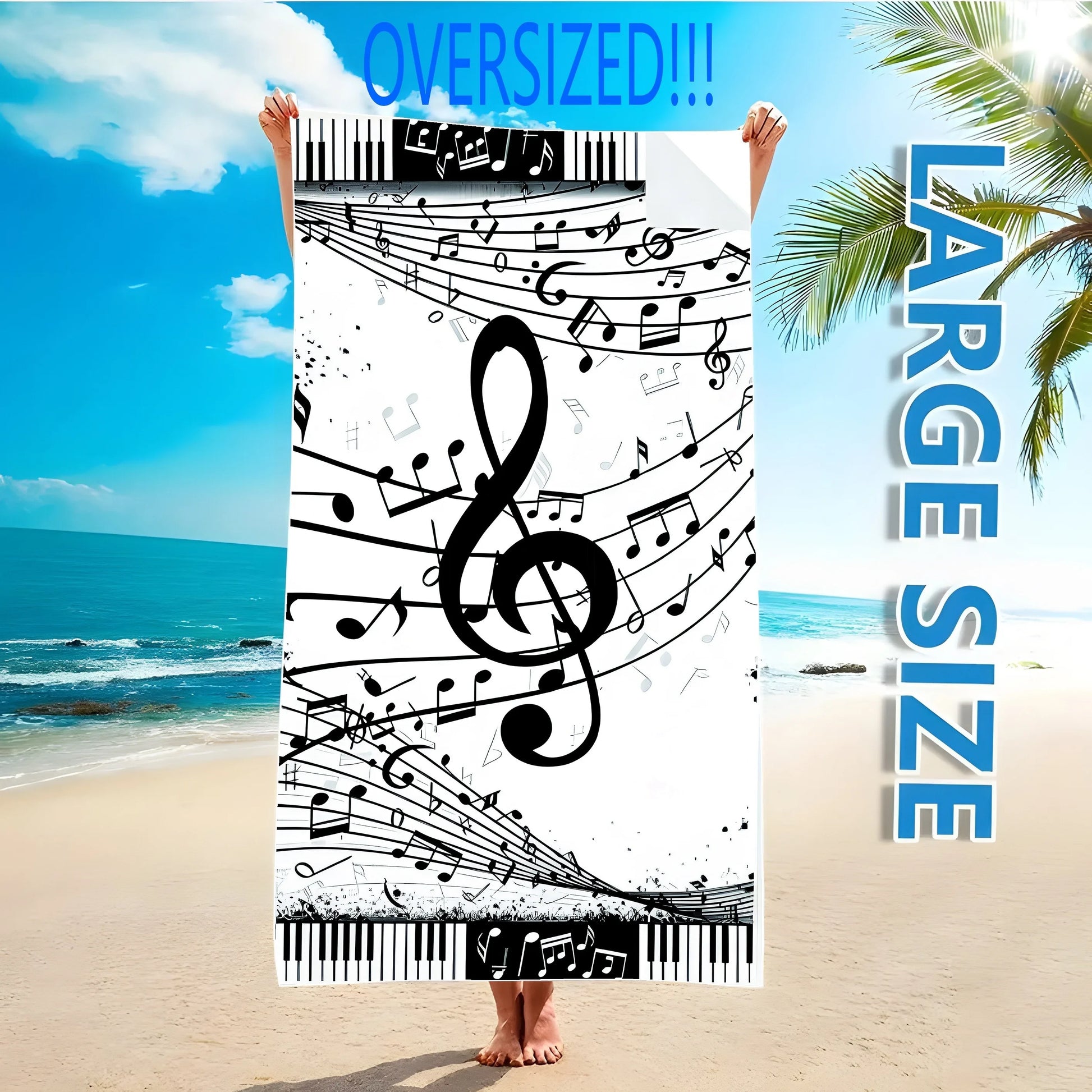 Serviette de bain musique 3