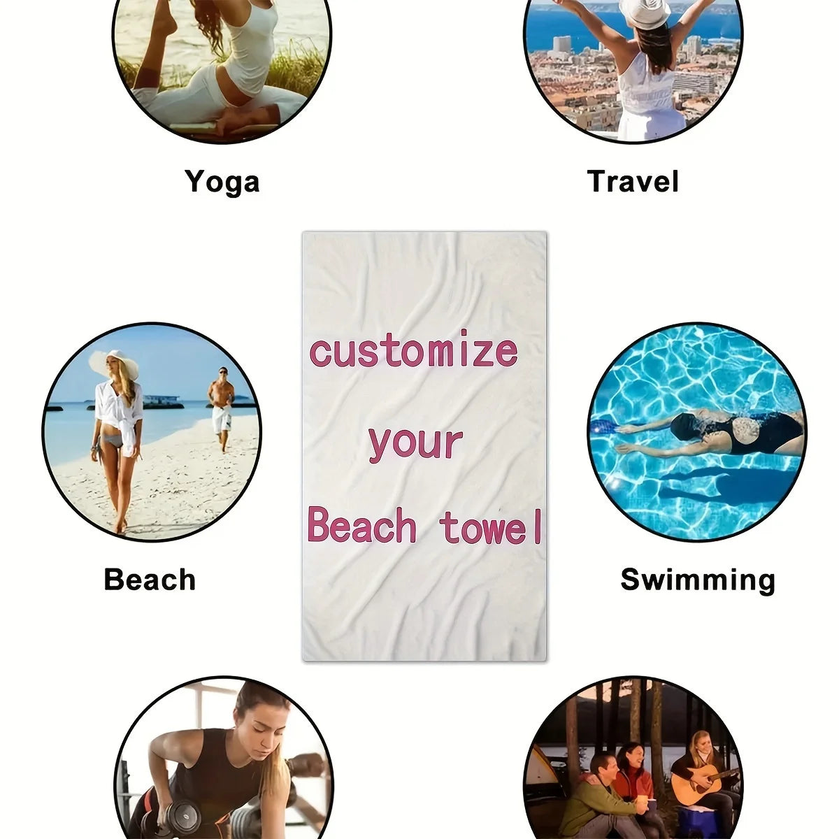 Serviette de bain personnalisée 6