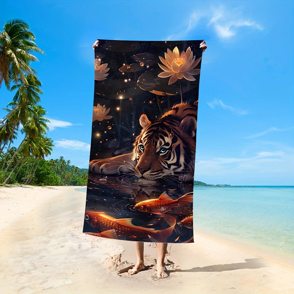 Serviette de bain tigre