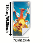 Serviette de plage Draco feu - Vignette | Serviettes de bain 