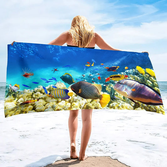Serviette de plage aquarium