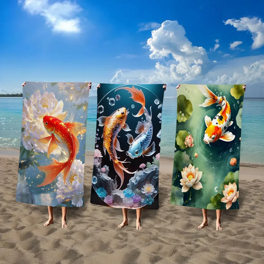 Serviette de plage carpes