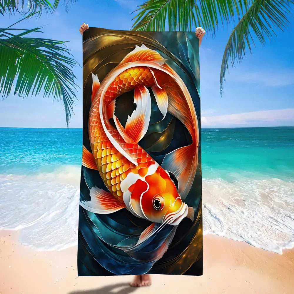 Serviette de plage carpes 10