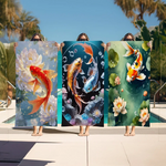 Serviette de plage carpes - Vignette | Serviettes de bain 