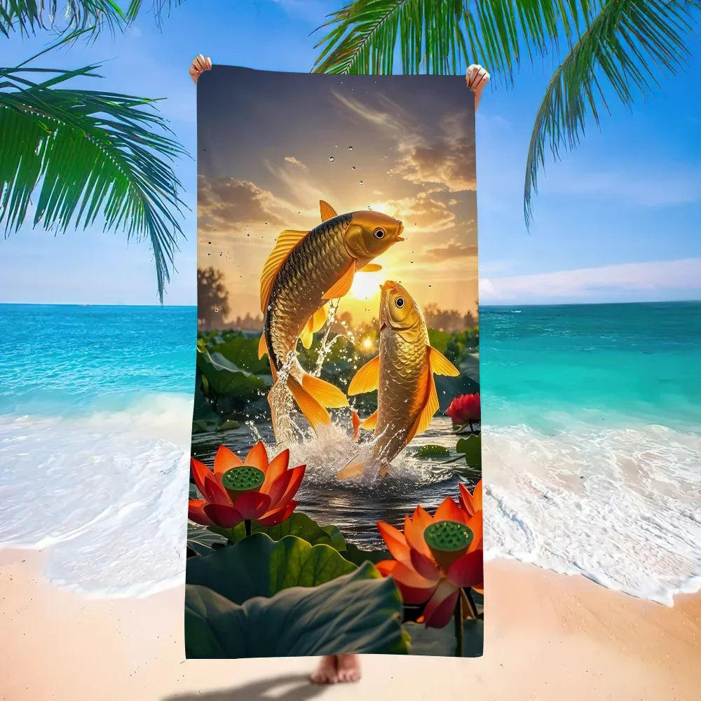 Serviette de plage carpes 8
