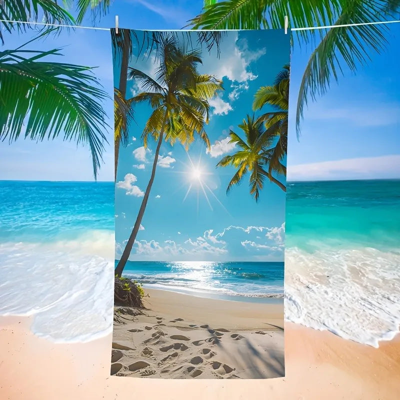 Serviette de plage cocotiers 2