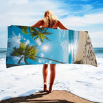 Serviette de plage cocotiers - Vignette | Serviettes de bain 