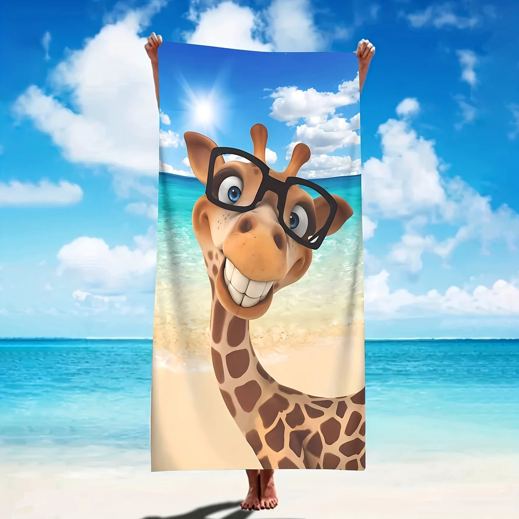 Serviette de plage girafe 4