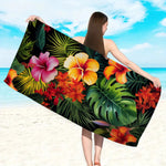Serviette de plage hibiscus - Vignette | Serviettes de bain 