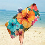 Serviette de plage hibiscus - Vignette | Serviettes de bain 