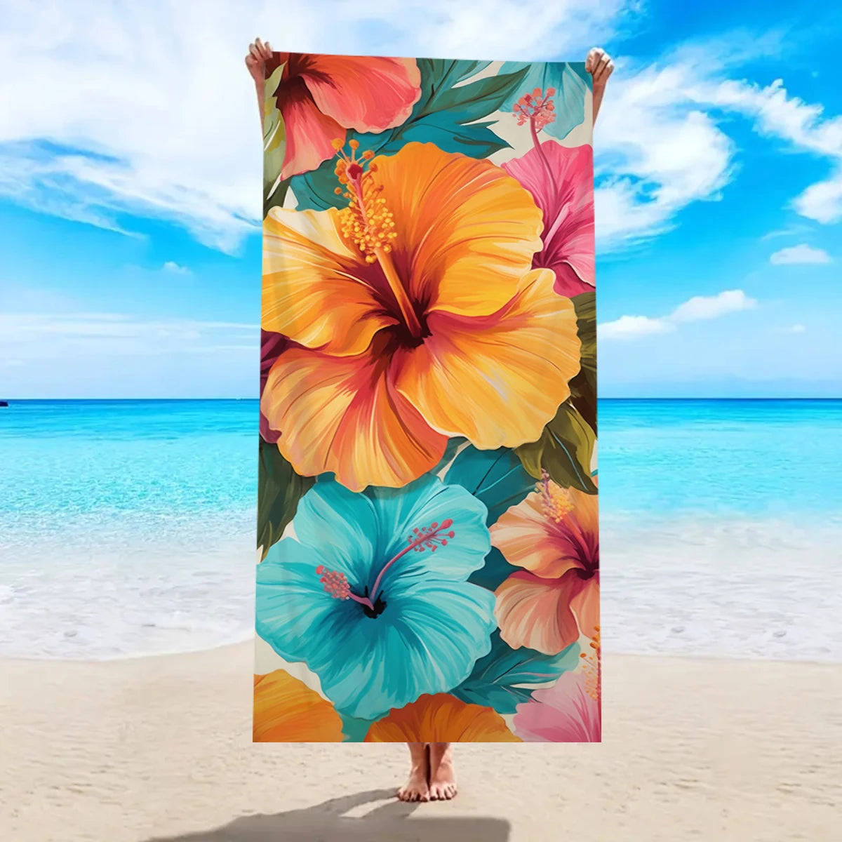 Serviette de plage hibiscus 6