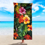 Serviette de plage hibiscus - Vignette | Serviettes de bain 