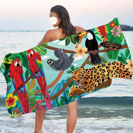 Serviette de plage jungle