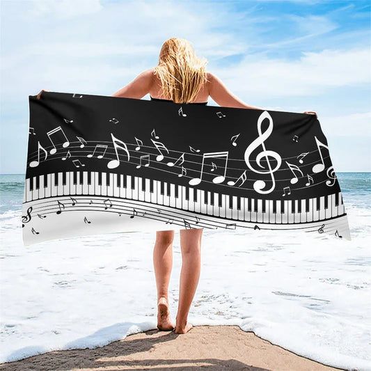 Serviette de plage piano