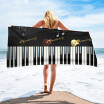 Serviette de plage piano - Vignette | Serviettes de bain 