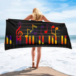 Serviette de plage piano - Vignette | Serviettes de bain 