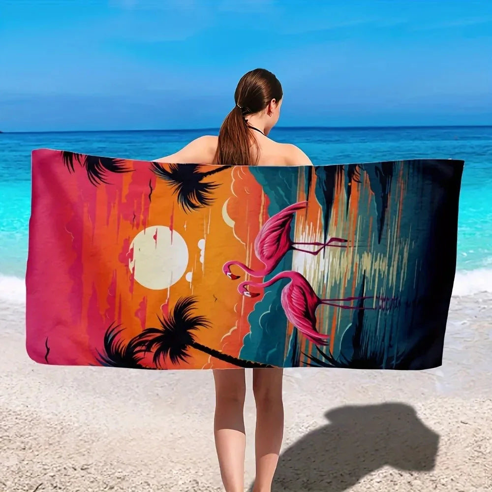 Serviette de plage soleil couchant 3
