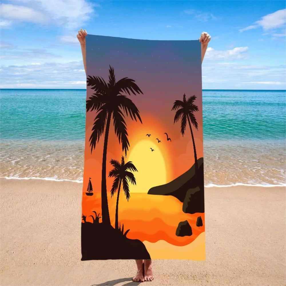 Serviette de plage soleil couchant 4