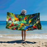 Serviette de plages Ara des tropiques - Vignette | Serviettes de bain 