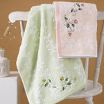 Serviette en coton brodée absorbante - Vignette | Serviettes de bain 